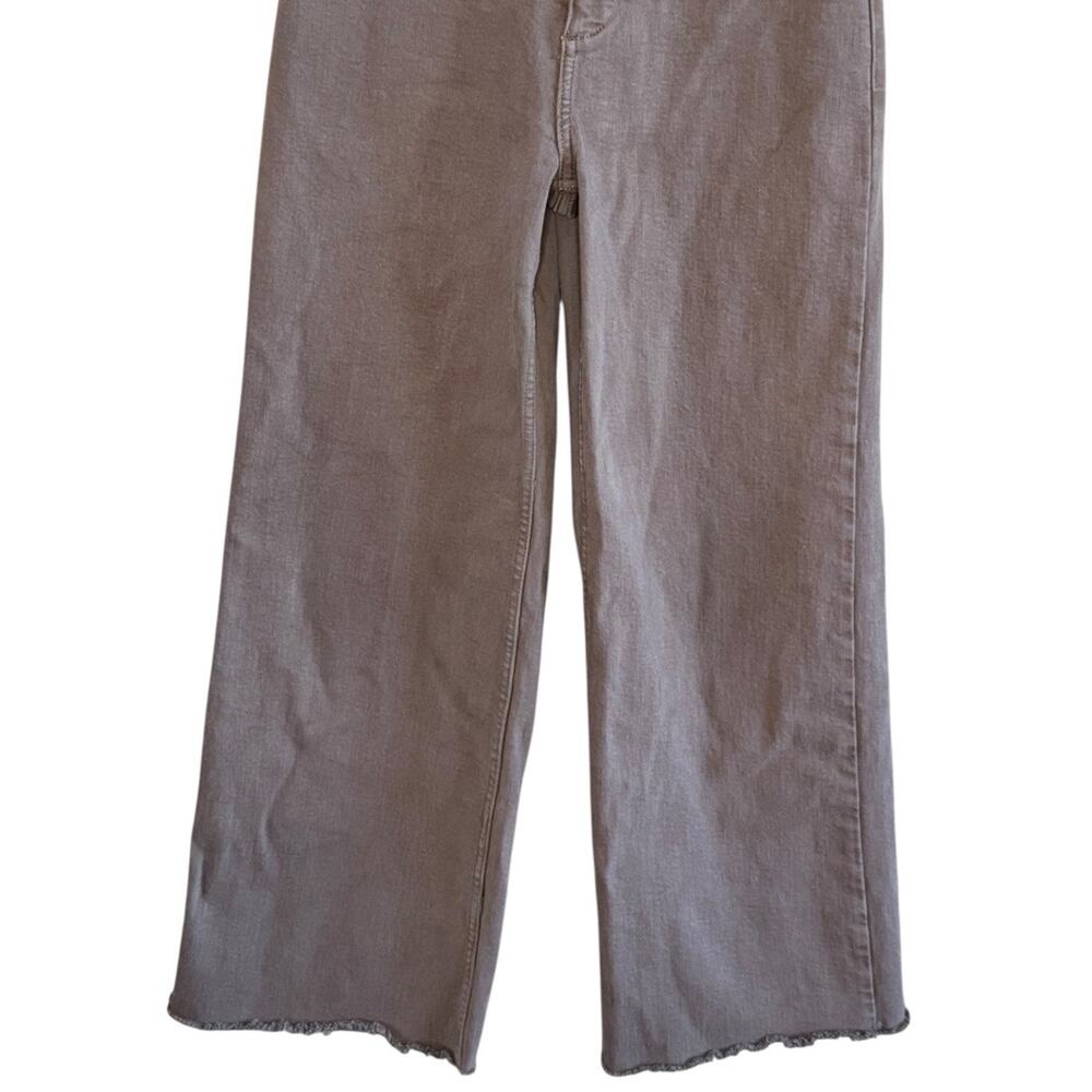 Mango Women’s Sz 4 Catherine Culotte High-Rise Jeans Brown - Picture 4 of 8